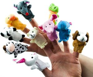 KIK - Plüsch-Maskottchen-Fingerpuppen, Tiere, 10er-Set KIK - Plüsch-Maskottchen-Fingerpuppen, Tiere, 10er-Set