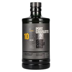 Bruichladdich Port Charlotte 10 Jahre Heavily Peated Islay Single Malt Scotch Whisky in Geschenkpackung | 50 % vol | 0,7 l