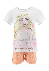 Frozen - Die Eiskönigin Elsa Mädchen Pyjama Schlafanzug, Farbe:Weiß, Größe Kids:104