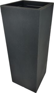 Kubus Säulentopf Kunststoff anthrazit 80x30x30cm