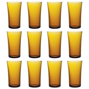 12x Gelb 280ml Lys Highball-Gläser - Groß Glas Wasser Gin Saft Cocktail Trinken Glaswaren Becher-Set - von Duralex