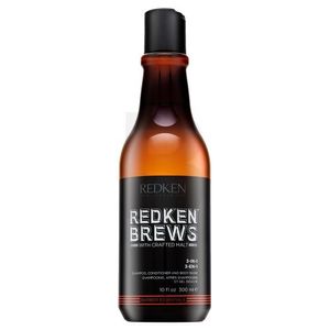 Redken Brews 3-in1 Shampoo šampon, kondicionér a sprchový gel pro všechny typy vlasů 300 ml