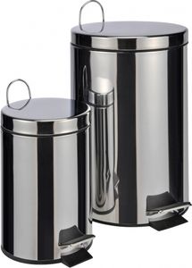 2tlg. Set Treteimer aus Edelstahl  3L / 12L
