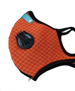 Staub Maske austauschbarer Aktivkohle Filter Nylon für Outdoor Jogging Orange