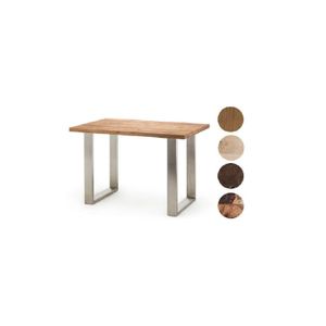 MCA furniture Bartisch Castello - Eiche Bassano / Edelstahl B 160cm x T 100cm x H 107cm