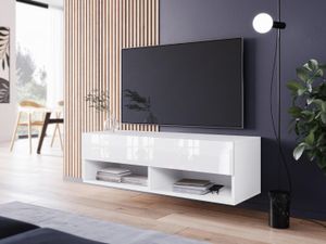 MINIO TV skrinka 100 cm ANNE TV skrinka Biela vysoký lesk / Biela matná stojaca alebo závesná