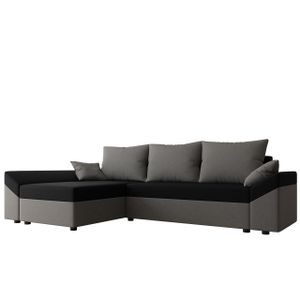 Mirjan24 Ecksofa Dante L, Eckcouch, Couch mit Bettkasten und Schlaffunktion, L-Form, Wohnzimmer (Farbe: Alova 36 + Alova 04)