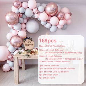 Meco  Ballons Babyparty Geburtstag Hochzeit Event Partyzubehörset Dekorationen rosa 169St.