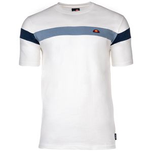 ellesse Herren T-Shirt, CASERIO - Oberteil, Baumwolle, Rundhals, Logo, kurzarm, einfarbig Weiß L