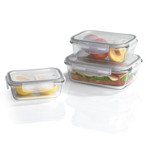 Frischhaltedosen Set Deckel Gefrierdosen glas klick-it Lunchbox 6 tlg Dose Brot