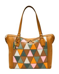 FOSSIL Jacqueline Tote Light Patchwork