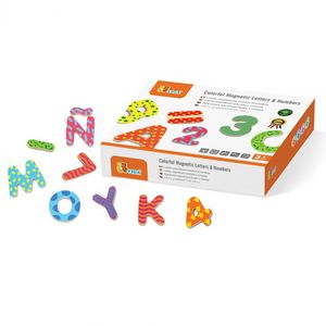 Viga Toys magnetische Zahlen und Buchstaben Junior 77 Stück, Farbe:Multicolor
