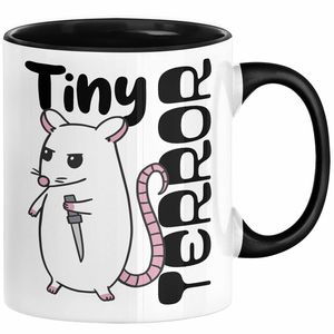 Beste Freundin Tasse Geschenk Tiny Terror Geschenkidee für Kollegin oder Beste Freundin (Schwarz)