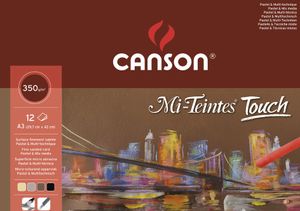CANSON Zeichenpapier-Block "Mi-Teintes Touch" 297 x 420 mm DIN A3 12 Blatt