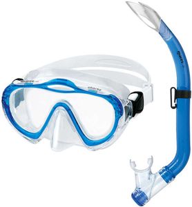 Mares Sharky Kinder Schnorchelset mit Maske und Schnorchel , Farbe:blau