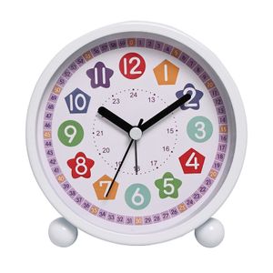 Wecker Kinder, Ohne Ticken Kinderwecker mit Sanfter Weckklingelton Lernwecker Kinder mit Nachtlicht Mädchen Jungen für Schulanfänge Geschenk