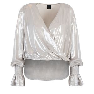 Pinko Bluzka Maionese - 1G16DZ Y63D | Maionese Blusa - Szary- Rozmiar: 34(EU)