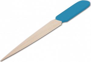 Brieföffner, mit farbigem Griff, himmelblau, aus Holz 21 cm