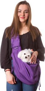 PillowPrim Tragetuch Hund, Katze Haustier Hand Schleuderträger Schultertasche Fronttasche hundetragebeutel Lila