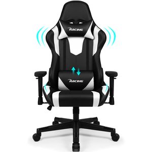 Aiibot Gaming Stuhl Bürostuhl Ergonomisch Schreibtischstuhl Bürostuhl 150 kg Drehstuhl mit Lordosenstütze, Gaming Sessel 90°-165° und Wippfunktion