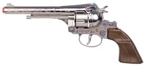 Hračka Revolver Kovboj 12 Škótska oceľ Strieborná