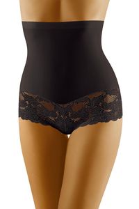 Wolbar damen hipster slip spitze miederslip hohe taille figurformende wb183 , schwarz, xl