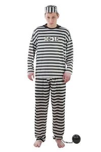 Kostüm Gefangener Sträflingskostüm Sträfling Knasti Gefängnis Knast Verbrecher Verbrecherkostüm Gr. M - XXL, Größe:XXXXL