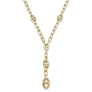 Y-Kette Phantasiekette Halskette Collier aus 585 Gold Gelbgold 45cm