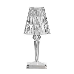 Krištáľová LED stolná lampa, 3 nastavenia svetla, vytvorte magickú oázu, dekorácia na stôl, vytvorte nádych elegancie, dotykové ovládanie - Crystal