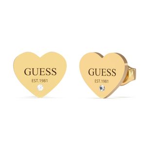 Guess JUBE02177JWYG Damskie kolczyki sztyfty serca w kolorze złotym