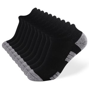 10 Paar Sneaker Socken Damen Herren Sportsocken Gepolsterte Laufsocken, Atmungsaktiv Baumwolle Socken mit Frotteesohle Antirutsch bequeme kurze Socken (39-42)