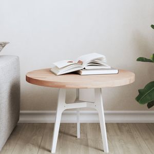 vidaXL Tischplatte Ø50x2,5 cm Rund Massivholz Buche vidaXL Tischplatte Ø50x2,5 cm Rund Massivholz Buche