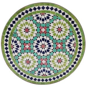 Mosaiktisch D60 cm Ankabut Grün rund Mosaik Gartentisch Balkontisch Beistelltisch Tisch Sofatisch Couchtisch MT2201