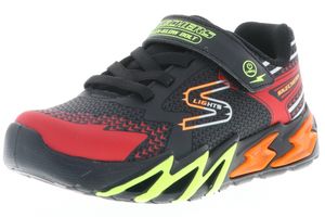 SKECHERS 400138L/BKRD S Lights-Flex-Glow Bolt Kinder Jungen Sneaker Turnschuhe Halbschuhe schwarz/rot, Größe:36, Farbe:Schwarz