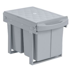 SVITA Einbau-Mülleimer Unterschrank Küche Auszug 31L mit 3 Fächern Mülltrennung