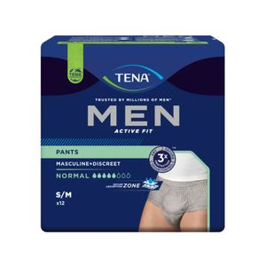 Tena Men Act.Fit Inkontinenz Pants Norm.S/m grau 12 St