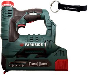 HEADNMORE® Bundle - 1 x PARKSIDE® 20V Akku Tacker PAT 20 + 1 x HEADNMORE® Schlüsselanhänger ohne Akku