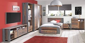 Jugendzimmer CLIF Komplettset 7-tlg. Optik: Old Wood Vintage von Forte