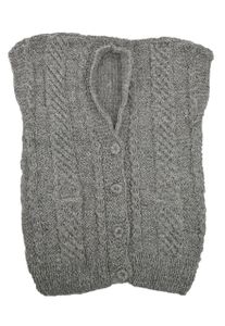Strickweste aus Schafwolle Toni - Farbe: Grau