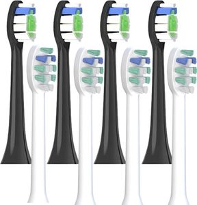 8 Kusov Náhradných Hlovíc Na Zubné Kefe Philips Hx-9024/Ym-6044 – Vysokokvalitné Náhrady Pasujúce Na Zubné Kefe Philips