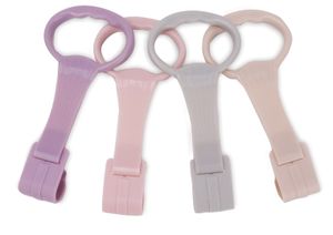 Ringe für Baby Kinderbetten Abnehmbarer Handringe Kinderreisebett Reisegitterbett, Gitterbett (4 Stück) rosa
