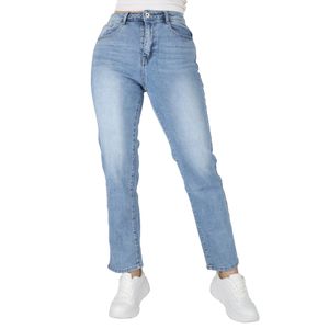 Giralin Damen Mom Jeans Casual 5-Pocket-Style Straight Leg Hose 837389 Blau 38 / M