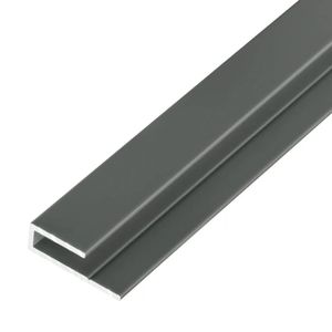 10, S-Polytec® Aluminium U-Profil 3mm Staubgrau RAL 7037 (2 Meter), Alu Abschlussprofil, Aluprofil für Vinyl-Boden und Aluverbundplatten Dibond