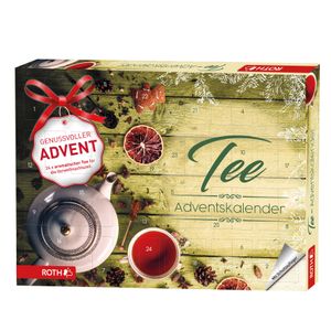 ROTH Tee Adventskalender gefüllt mit hochwertigen Teemischungen, Kalender mit Tee für die Vorweihnachtszeit