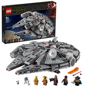 LEGO 75257 Star Wars Millennium Falcon Raumschiff Bauset mit Finn, Chewbacca, Lando Calrissian, Boolio, C-3PO, R2-D2 und D-O, Der Aufstieg Skywalkers,  Kollektion, Geschenk für Mädchen und Jungen ab 9 Jahre