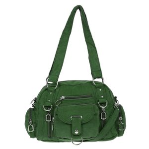 Damenhandtasche Schultertasche Tasche Umhängetasche Canvas Shopper Crossover Bag Grün
