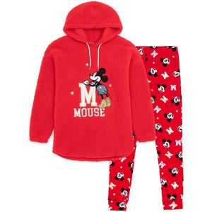 Mickey Mouse - Schlafanzug für Damen NS6999 (XL) (Rot)