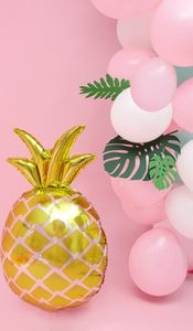 Balon foliowy ananas 38x63cm złoty