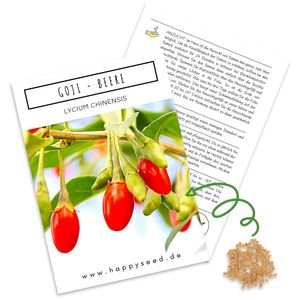 Goji Beeren Samen (Lycium chinense) - Vitaminreiche, rote Wolfsbeeren ideal für die Anzucht im Garten, Balkon oder Terrasse