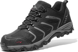 Herren Wanderschuhe Trekkingschuhe Outdoorschuhe Wasserdicht Kletterschuhe, Farbe: Schwarz, Größe: 45